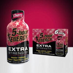 Chai Bắn Năng Lượng Cherry 1.93 Ounce Thêm Sức Mạnh 5 Giờ (Gói 12 Viên) - Product Image 6