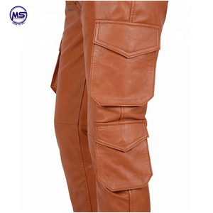 กางเกงขายาวหนังพียูขากว้างสำหรับผู้ชาย,กางเกงแฟชั่นใหม่ใส่บนเวทีกางเกงหนังเซ็กซี่ - Product Image 1