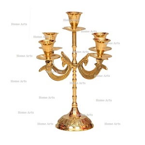 Set Of 2 Aluminium Gold Color Candelabra Customized Size And Shape Candelabra For Wedding And Home Decor - Product Image 5
