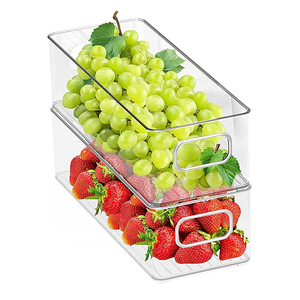 Miniature Refrigerator Organizer Bins Stackable Freezer Organizer Clear Refrigerator Organizer Acrylic Fridge Bins