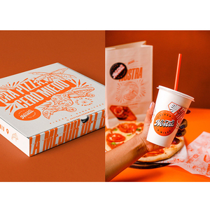 Sac d'emballage personnalisé pas cher en papier kraft ondulé simple paroi 3 couches pour frites, burgers et pizzas à emporter - Product Image 4