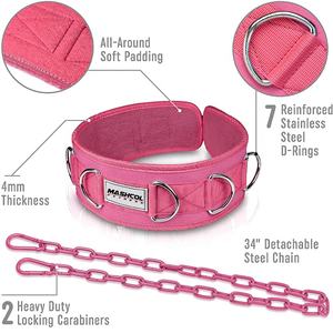 เข็มขัดออกกำลังกายแบบยูนิเซ็กซ์ 4 นิ้ว ขายดี อุปกรณ์ออกกำลังกายแบบกำหนดเองสำหรับยกน้ำหนัก  วัสดุนีโอพรีน รองรับหลัง ระบายอากาศได้ดี โฟมสำหรับฝึกดึง - Product Image 3