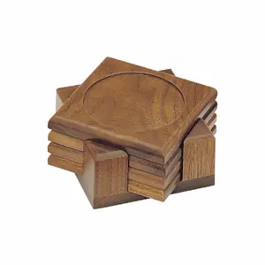 Заводская квадратная деревянная подставка для пива с принтом, деревянная пробка