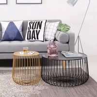 Mesa de Centro de Hierro Metálico Duradera y Ecológica de Estilo Americano Moderno, Color y Tamaño Personalizables para la Sala de Estar, Decoración del Hogar, en Oferta