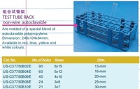 Gradilla para Tubos de Ensayo de Plástico Azul de 24 Orificios y 25 mm