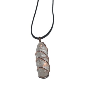 Colgante de cobre con palo de cuarzo, cristal - Product Image 1