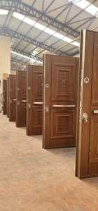 Puerta de acero inoxidable moderna para el hogar, líder en la industria, característica antirrobo, material de vidrio de madera acabado, aplicación exterior - Product Image 2