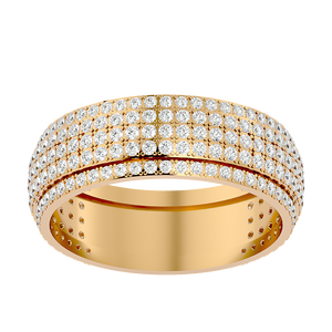 1.30 Carat Round Natural Diamond <b>Men's</b> Wedding Band Prong-<b>Set</b> Hip Hop Style <b>Ring</b> - Product Image 2