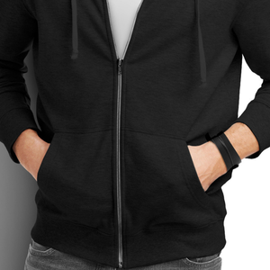 Sudadera con capucha de alta calidad para hombre, ropa de calle estampada, ajustada, cremallera negra bordada, 100% algodón, nuevo diseño para invierno - Product Image 3