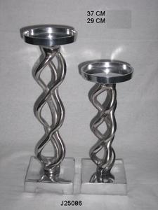 Hot Selling Cast Aluminium Candle Holder <b>Rope</b> Style for One Candle Nickel Plated Home Decoration Candle Holder Metal Crafts - Product Image 4
