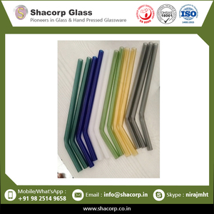 Eco-Friendly Glass <b>Straw</b> Restaurant, Hotel, Bar Use Food Grade Custom Color Glass <b>Straw</b> Beverage <b>Drinking</b> - Product Image 5