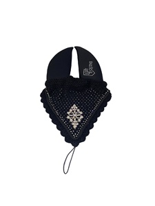 Mejor precio FV00113 Velo de mosca para montar a caballo y gorros de oreja Cristales de calidad con cuerda de decoración bordada con logotipo - Product Image 3