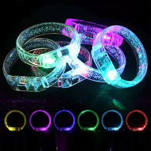 LED flaş bileklik çok renkli Light Up kabarcık bilezik parlayan oyuncak sopa parti ışık noel oyuncaklar bileklik