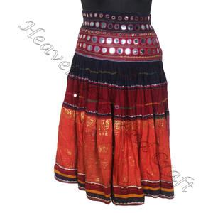 Embroidered Banajara Women <b>Skirt</b> <b>Gypsy</b> Lehenga Long Maxi <b>Skirt</b> Bohemian Cotton <b>Skirt</b> - Product Image 6