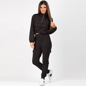 Las mujeres de 2 piezas chándal de manga larga ropa de salón conjunto Plus tamaño Sudadera con cuello redondo y cordón pantalones Jogger Pantalones - Product Image 4