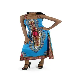 manufacturer cheap wholesale African Dashiki designs print styles long 100% cotton maxi dresses for women