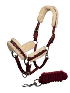 Col licou de cheval en Nylon et fourrure, boucles de quincaillerie en laiton et en acier, élégant, 2 pièces - Product Image 3