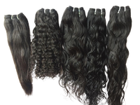Cheveux indiens Remy bruts alignés sur les cuticules, double trame machine, vierges non traités, en gros, provenant d'Inde