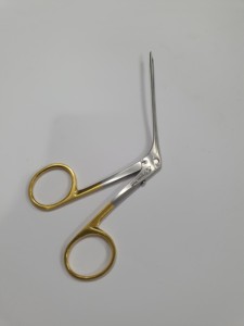 Tijeras Bellucci Micro de 3-1/2 Pulgadas, Instrumento Manual de Acero Inoxidable para Otorrinolaringología, Calidad Premium, Plateado+Dorado, Garantía de 5 Años - Product Image 5