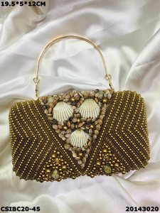 Bolsos de Yute de Lujo Craftstages International, Bordados con Pedrería, Diamantes de Imitación y Cristales, Tipo Clutch para Novias, Bodas y Fiestas - Product Image 4