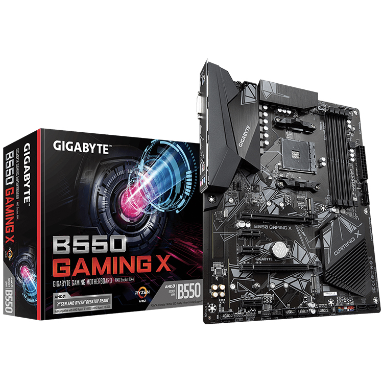 CPU AMD RYZEN7 3700X GIGABYTE B550 Used GIGABYTE B550 GAMING X Motherboard for AMD AM4, 4 DDR4