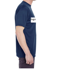T-shirt de performance basique pour homme, 100 % polyester, anti-humidité, anti-bouloches, anti-déchirures, coupe décontractée, logo personnalisé - Product Image 5