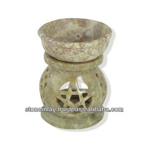 Handcrafted Soapstone <b>Aroma</b> Oil Burner <b>Lamp</b> - Product Image 1