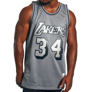 Maillots de basket-ball imprimés de qualité supérieure, respirants, antibactériens, à séchage rapide, grande taille, noms d'équipe personnalisés, 100% polyester - Product Image 3