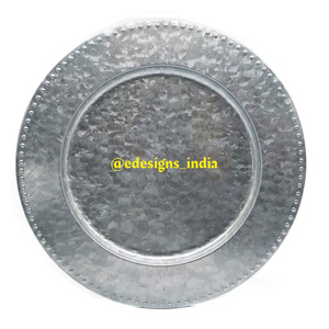 Haute qualité galvanisé à la main pour plaque de chargeur nouveauté indien élégant Top vente écologique fournisseur d'assiettes de service - Product Image 3