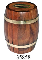 Vente chaude Tirelire en bois artisanale de forme carrée pour enfants, décoration d'intérieur, cadeaux, boîte de collection de pièces de monnaie