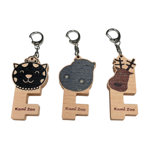 Wood <b>Key</b> <b>Chain</b> Phone Holder Cell Phone Stand Decorative Gift <b>Key</b> Ring - Product Image 1