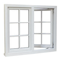 Fenêtre PVC insonorisée WANJIA, fenêtre en plastique moderne sur mesure, fenêtre en PVC coupe-vent pour villa