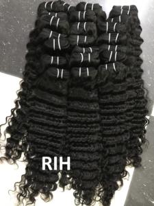 Extensiones de cabello humano virgen indio rizado, color natural, cutícula - Product Image 6