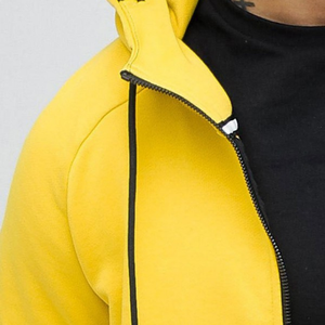 Wholesale Winter Zipper Fleece Custom Streetwear Cotton <b>Pullover</b> Knitted Wholesale plus Size <b>Men's</b> Hoodies Full Zip Up - Product Image 4