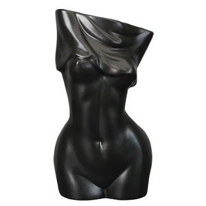 Statue de fleur en céramique, pot de fleurs en forme de corps féminin <span class=keywords><strong>Sexy</strong></span>, pour cadeaux d'anniversaire, décoration de bureau, de maison - Product Image 1