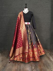 Lehenga choli collection de créateur, banderole lourde, pour femmes, pour fête et mariage - Product Image 4