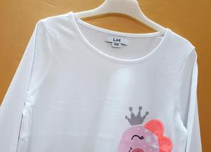 Lot de vêtements en stock, étiquettes de marque originales, t-shirts décontractés à manches courtes pour femmes, tricot uni, col rond, 100% coton - Product Image 2