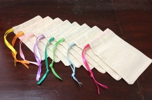 Muslin Túi bông dây kéo túi bông Pouch bông gửi thư Túi - Product Image 3