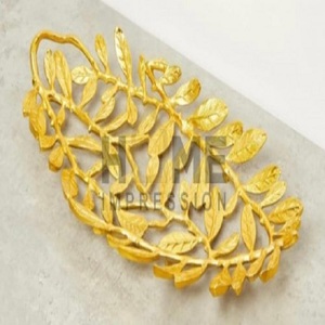 New Stylish <b>Metal</b> Aluminium Casted Gold Luxury Round Tray and <b>Bowl</b> Wedding Decoration <b>Bowl</b> for Home Usage in Cheapest Price - Product Image 3