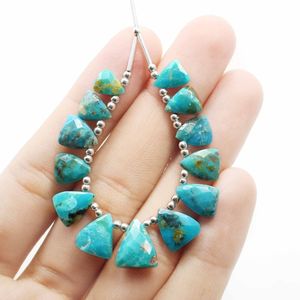 Turquoise naturelle de l'Arizona Sleeping Beauty à facettes perles en vrac en forme de trillion pour la fabrication de bijoux-perles de pierre - Product Image 5