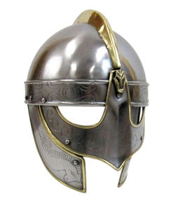 Casque d'armure artisanal en cuir médiéval de l'âge sombre avec cotte de mailles - Product Image 5