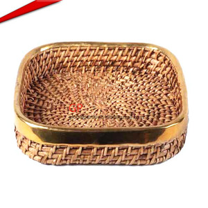 Bandeja de mimbre de perlas para madre, accesorio de lujo hecho a mano para hoteles de boda - Product Image 3