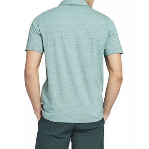 T-shirt polo vert menthe sur mesure OEM, nouvelle arrivée, pour hommes/garçons, 100% coton piqué, tissu de haute qualité - Product Image 3