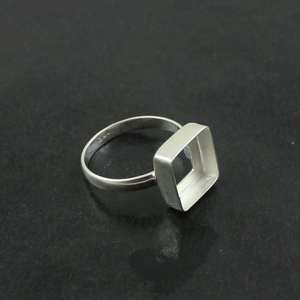 Top Seller for 925 Sterling Silver Bezel Cup Metal Casting Finding 14 MM Square Shape Collet Without Gemstone Ring Fine Jewelry - Product Image 5