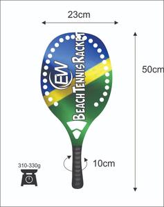 Raquettes de beach tennis sur mesure 100% fibre de carbone pour padel/espade avec logos et combinaisons de couleurs 320-340g 50cm - Product Image 4