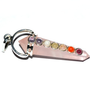 Best Saler of Rose Quartz Double Point Chakra Pendants : Rose Quartz Double Point Chakra Pendants for Sale - Product Image 1