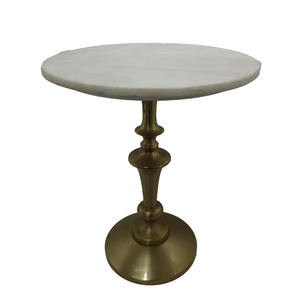 Mesa de centro superior de mármol, base de Metal a la moda, diseño personalizado, mesa de té - Product Image 6