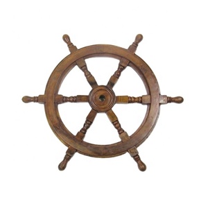Nuevo Producto: Timón de Barco Náutico de Madera con Centro de Madera, Decoración Artesanal para Pared de Casa, Hotel o Villa - Product Image 1