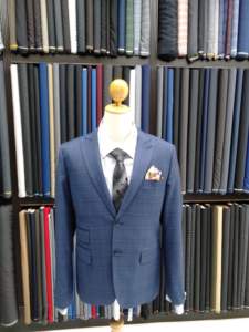 Traje de negocios ajustado a medida de lana 100% para hombre, plisado, con cremallera frontal, diseño transpirable de un solo pecho, antiestático para - Product Image 3