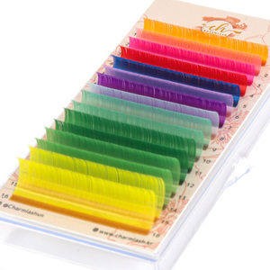 Extensions de cils colorées en PBT coréen de qualité supérieure, plateaux BC, fournitures pour techniciens en cils, Vietnam, Easy Fan, fournisseur de marque privée - Product Image 1